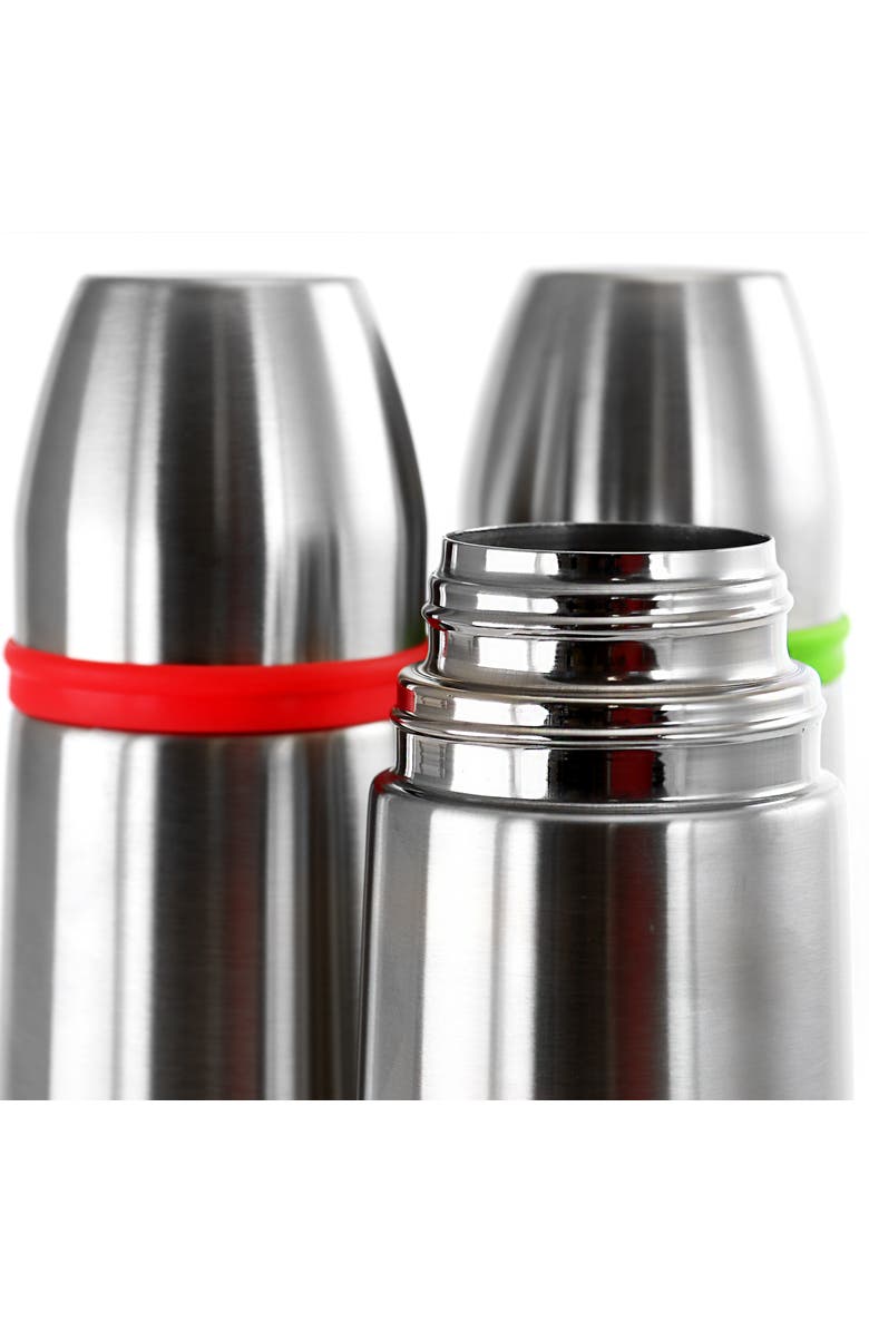 MR COFFEE Altona 3 Piece 27 Ounce Stainless Steel Thermal Travel Bottles, Alternate, color, Green
