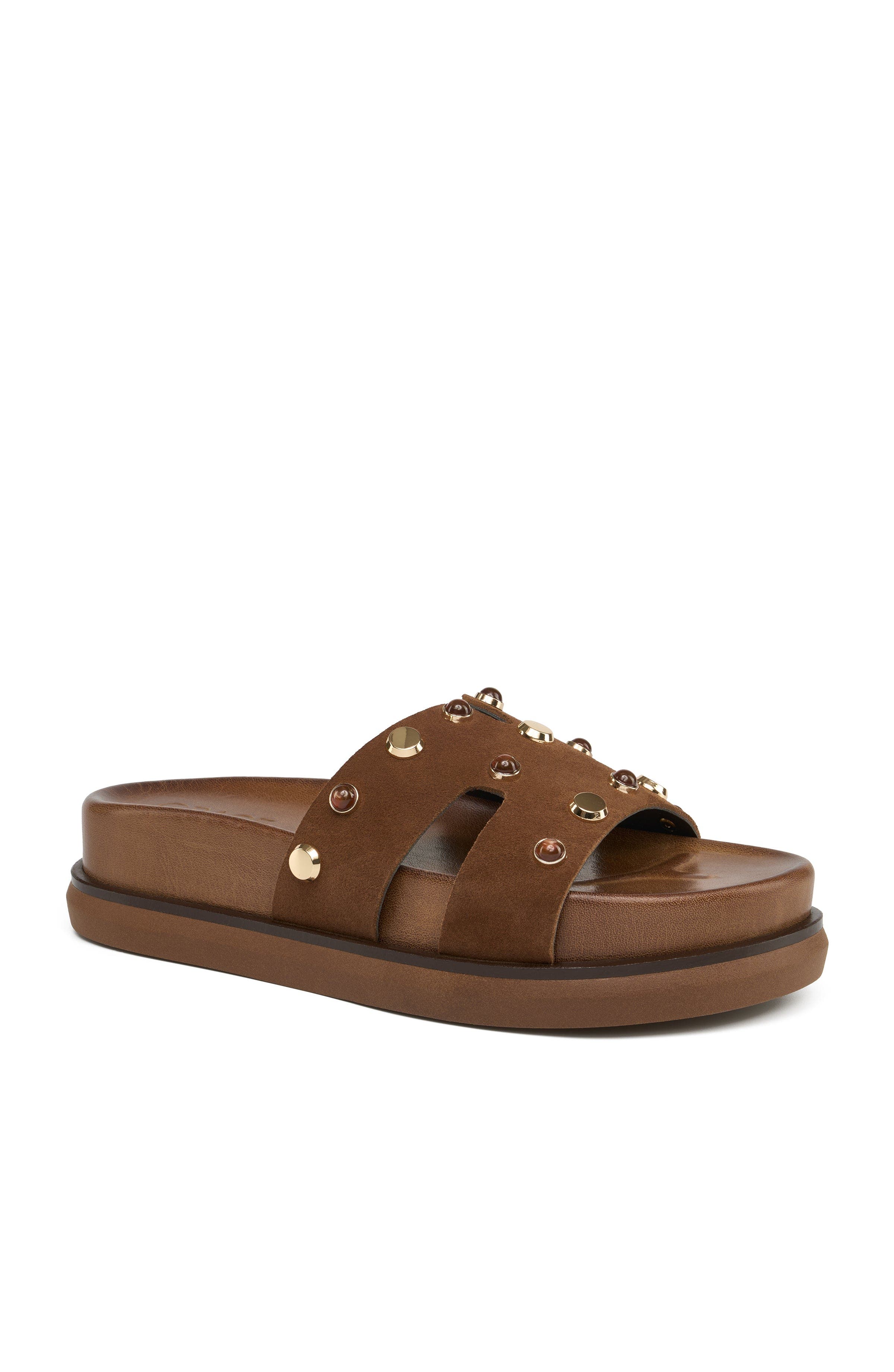 Grace Footwear Pismo Stone Slide Sandal, Main, color, Brown