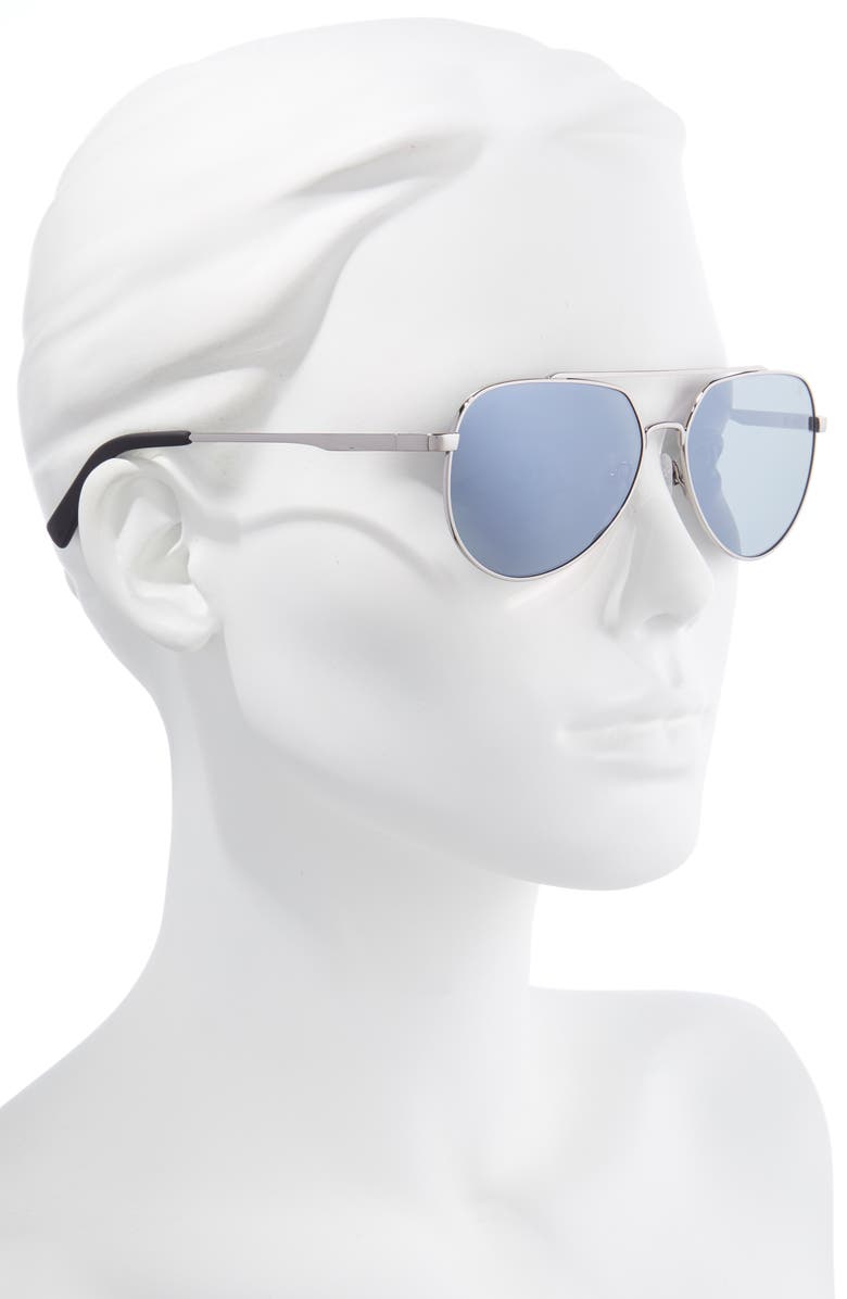 Hurley Beachbreak 57mm Polarized Aviator Sunglasses, Alternate, color, 