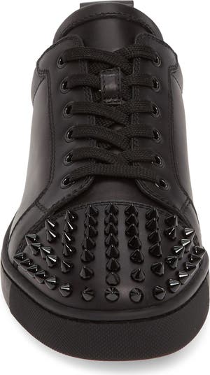 SUMMER SALE CHRISTIAN LOUBOUTIN Louis Junior Spikes▲Black Louis Junior - Sneakers - Calf leather - Black - Men