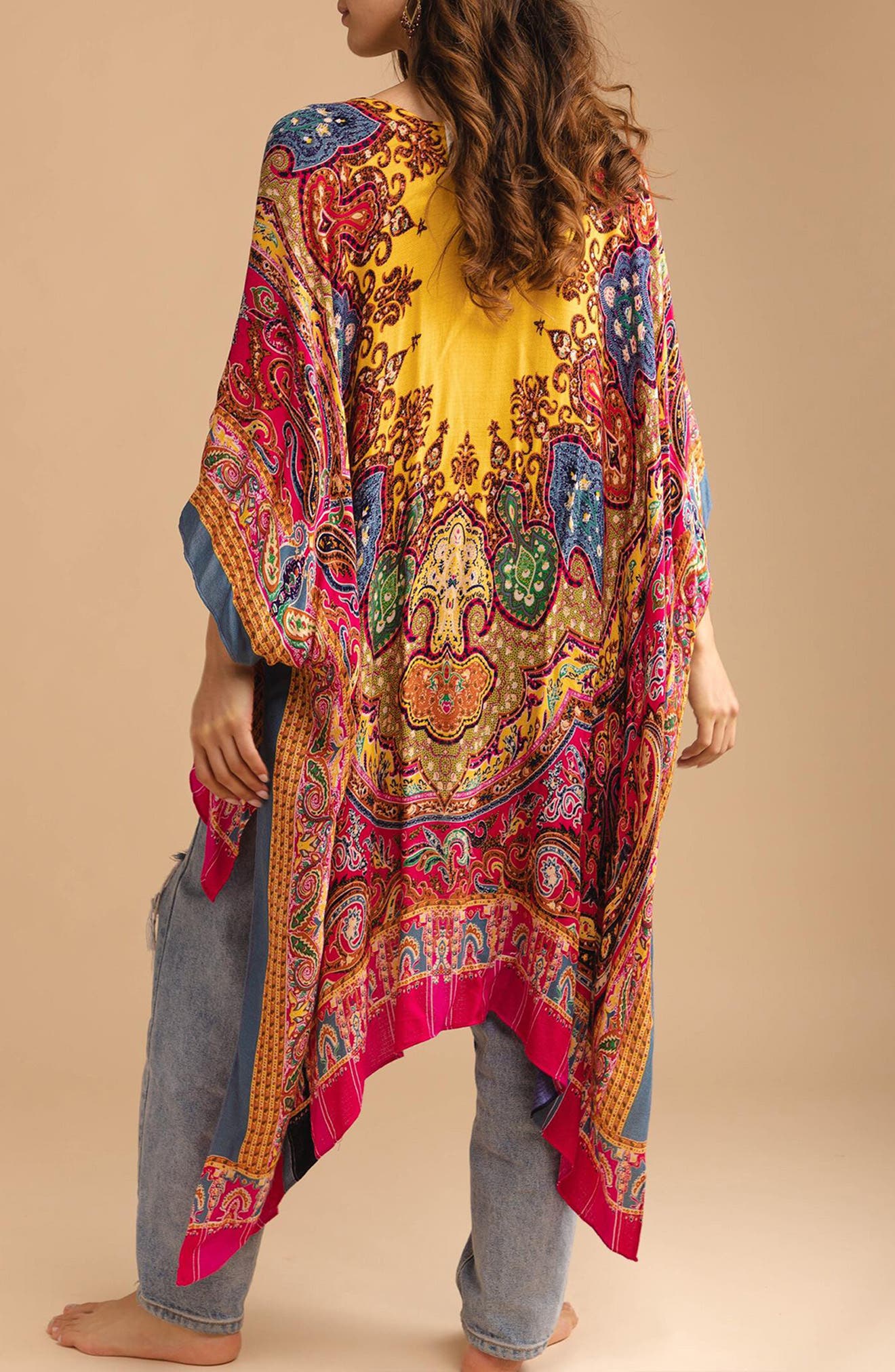 SAACHI Multi Paisley High/Low Duster (Women) | Nordstromrack