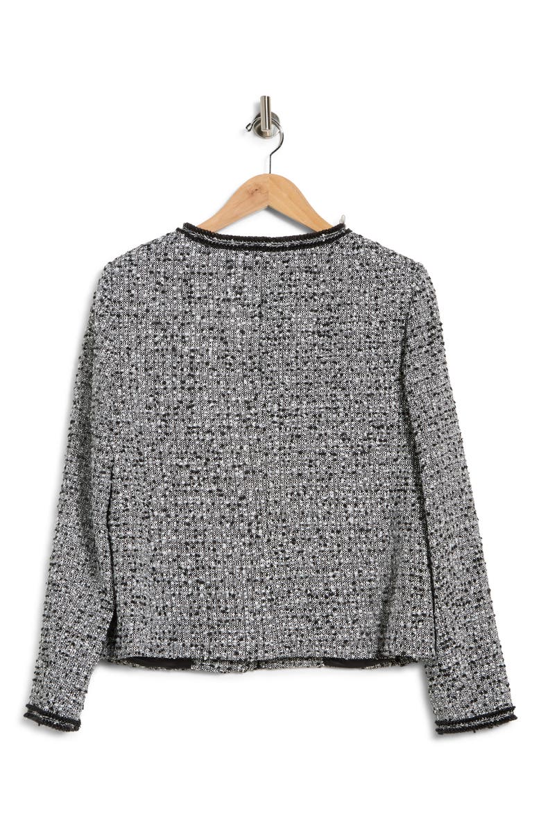 LK Bennett Charlie Tweed Jacket, Alternate, color, Multi-Black/ Cream