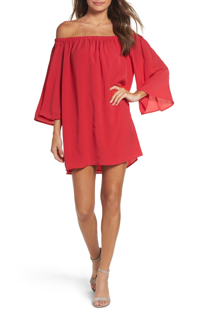 French Connection Polly Off the Shoulder Dress, Main, color,