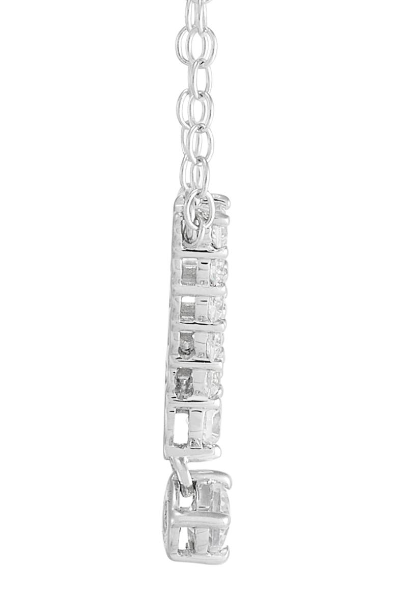 Frankie & Zoe 10K White Gold Lab Grown Diamond Frontal Necklace, Alternate, color, White Gold