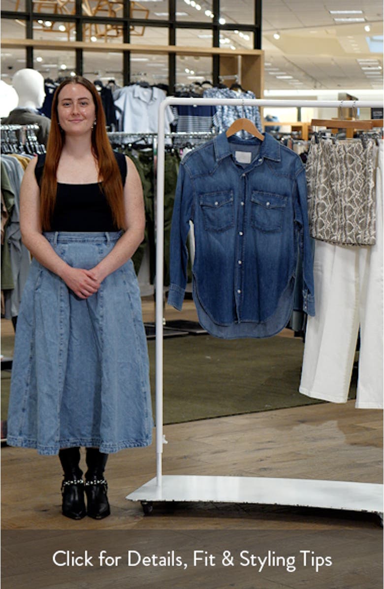 Kayla Western Denim Snap-Up Shirt, sales video thumbnail