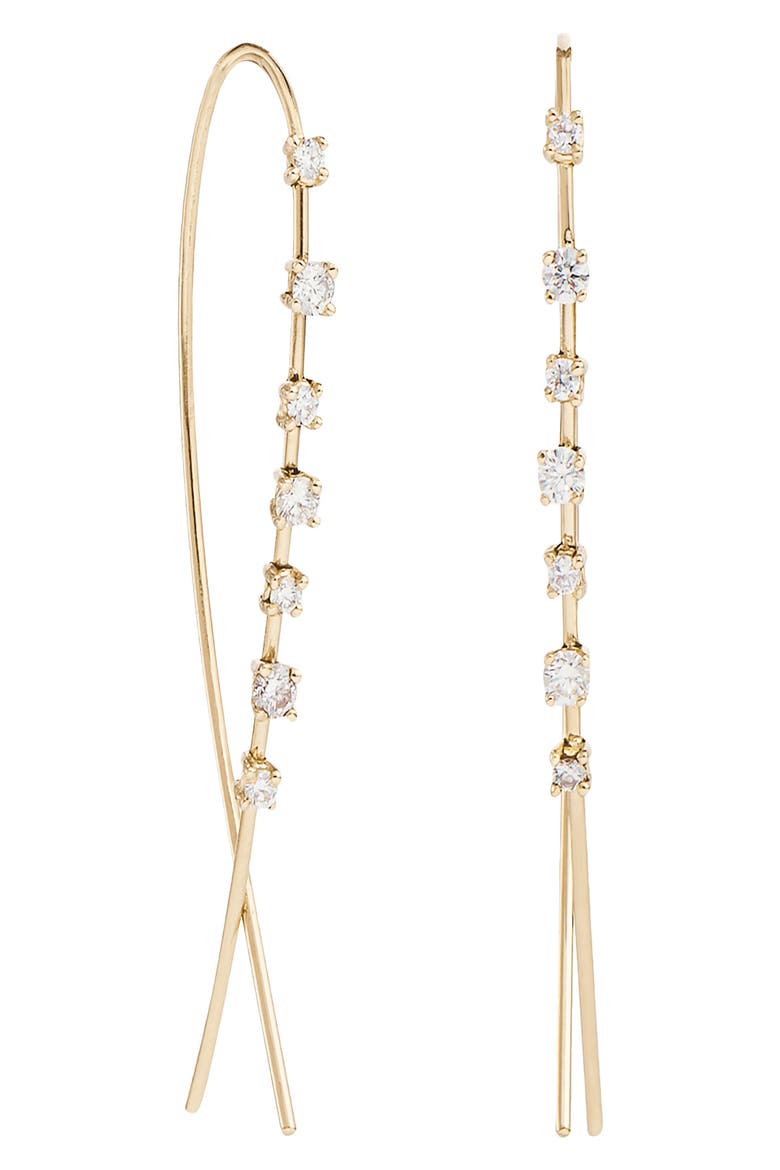14K Gold Solo 41mm Narrow Upside Down Hoops, Alternate, color, YELLOW