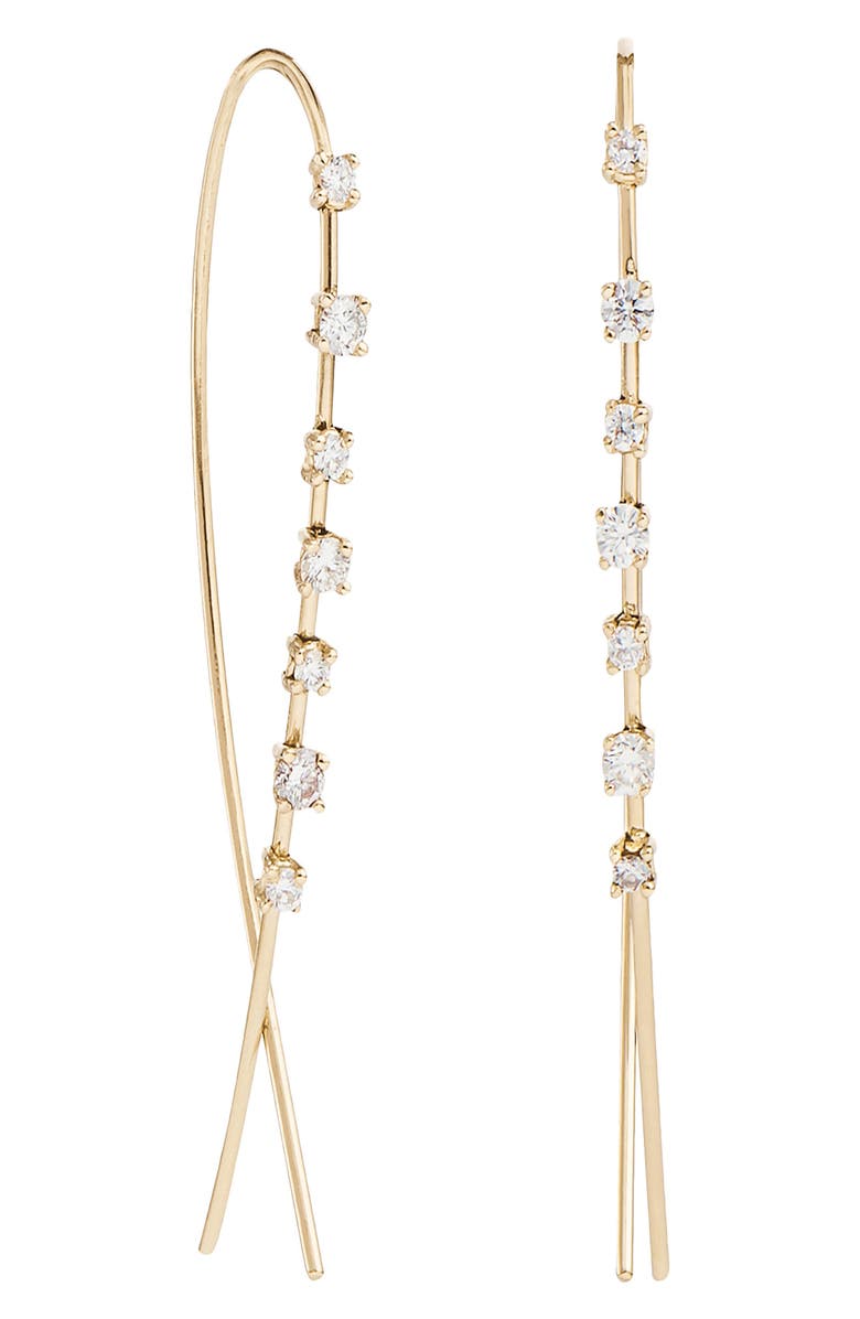 LANA 14K Gold Solo 41mm Narrow Upside Down Hoops, Alternate, color, Yellow