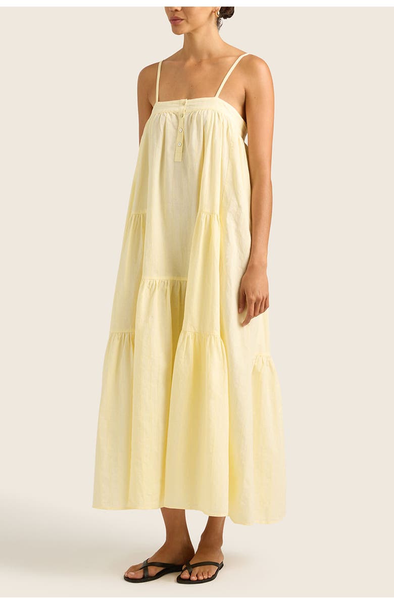HOPE AND MAY Nia Cotton Linen Maxi Strappy Dress, Alternate, color,