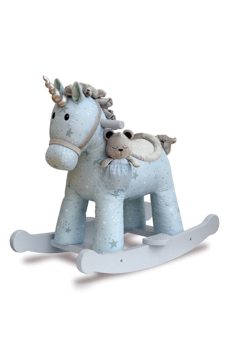 Little Bird Told Me Moonbeam & Rae Rocking Horse & Stuffed Animal, Main, color, 
