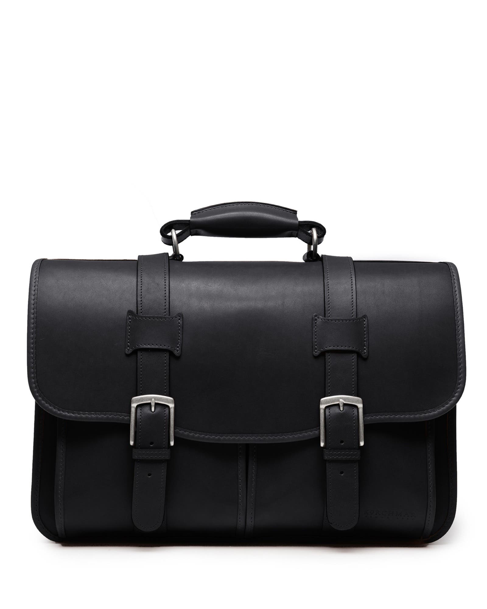 Garfield Leather Briefcase, Alternate, color, Black