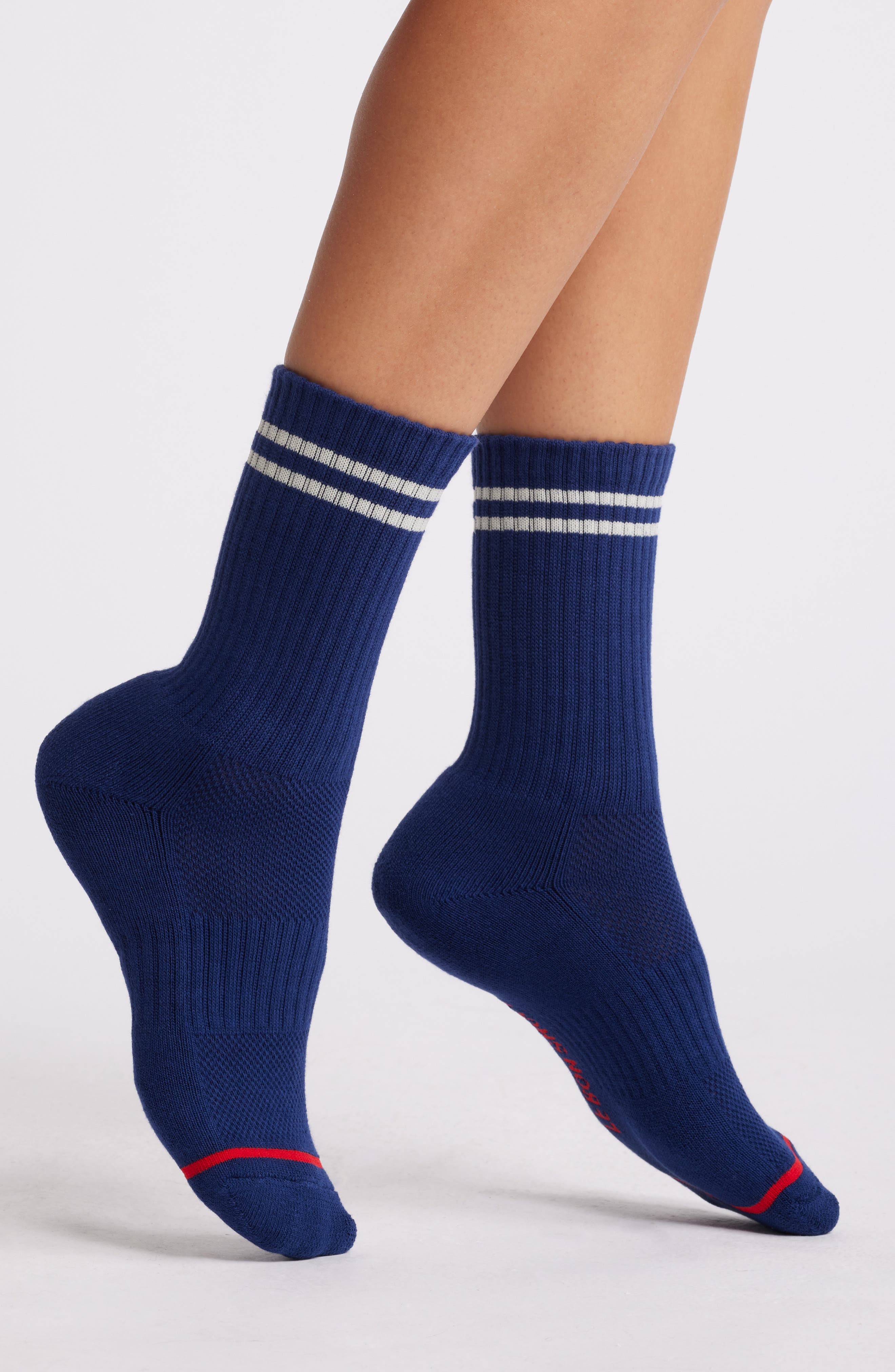 Le Bon Shoppe Boyfriend Crew Socks in Navy 
