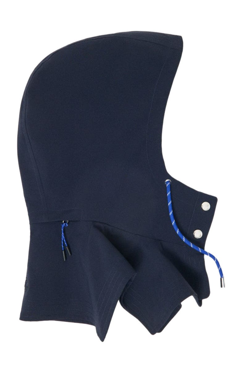 maje Waterproof drawstring hood, Alternate, color, Navy