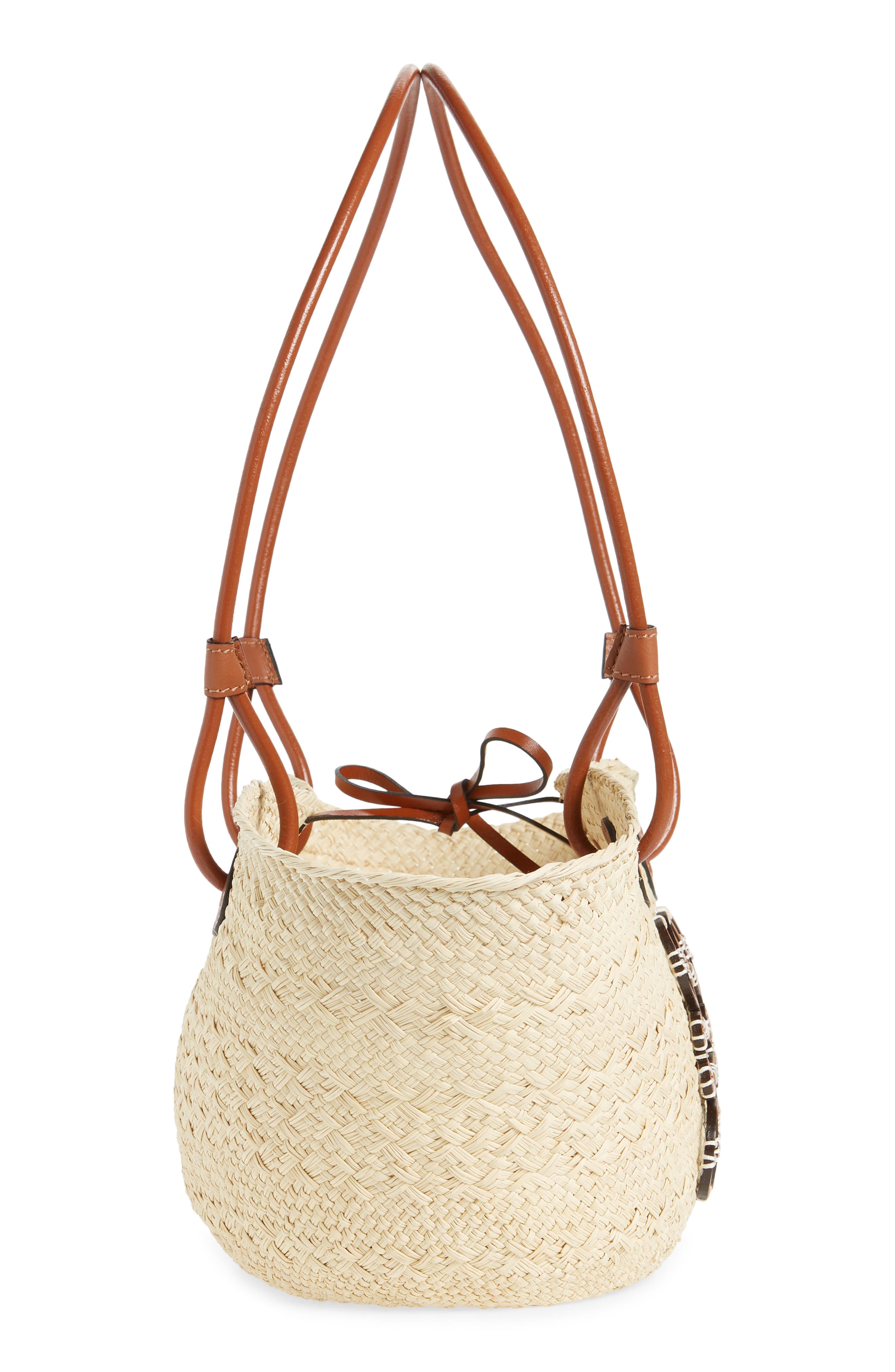 Loewe x Paula's Ibiza Small Anagram Iraca Palm Basket Bag, Alternate, color, 