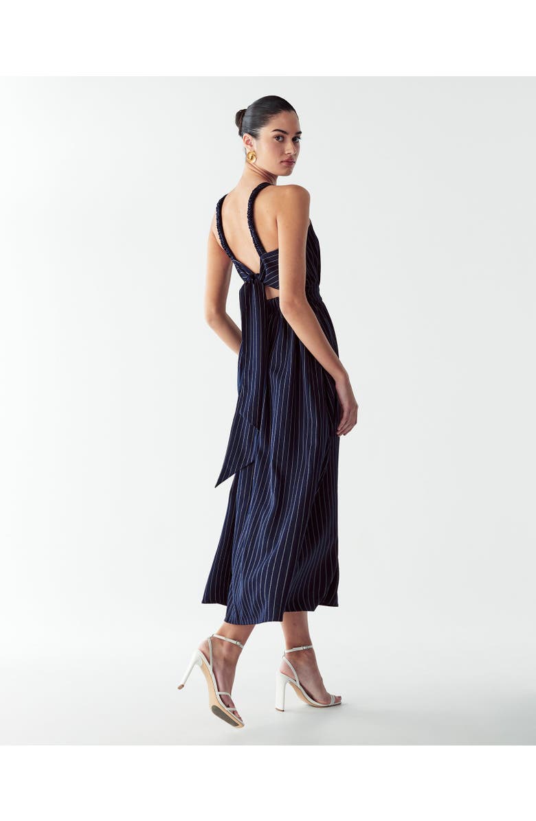 WILLA Liliana Dress, Alternate, color, Navy Pinstripe