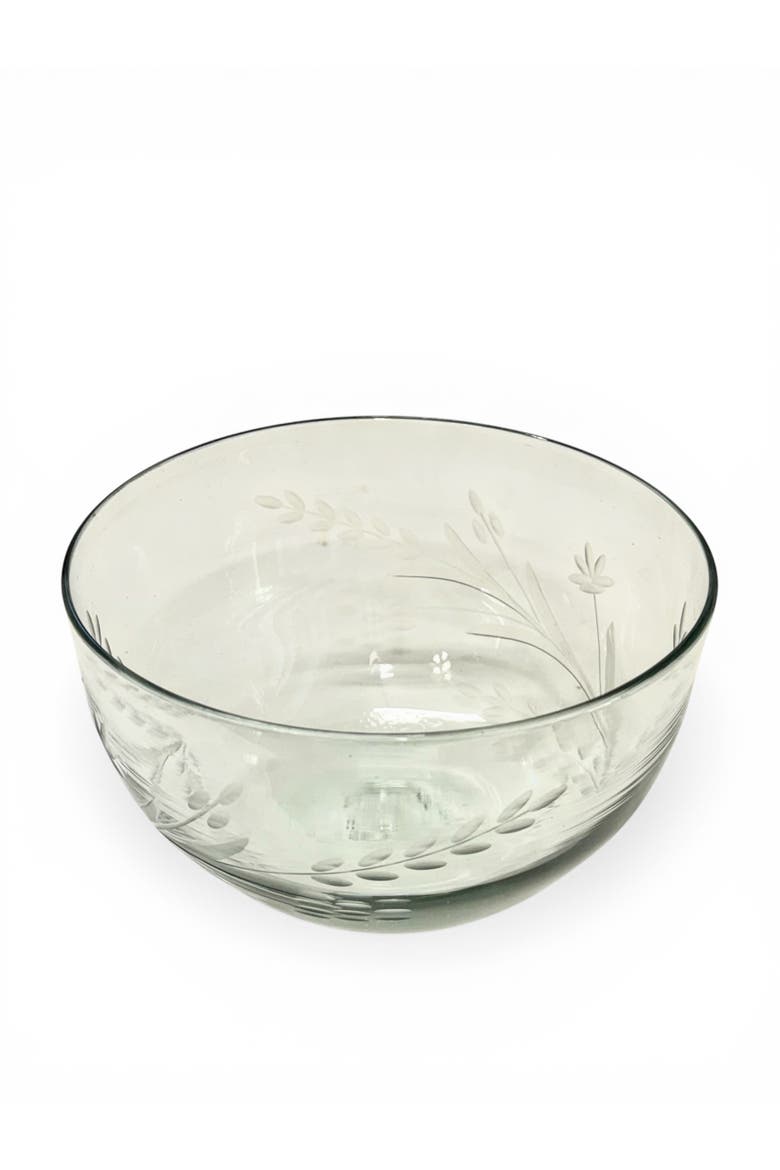 Hand-etched Serving Bowl, Main, color, Black