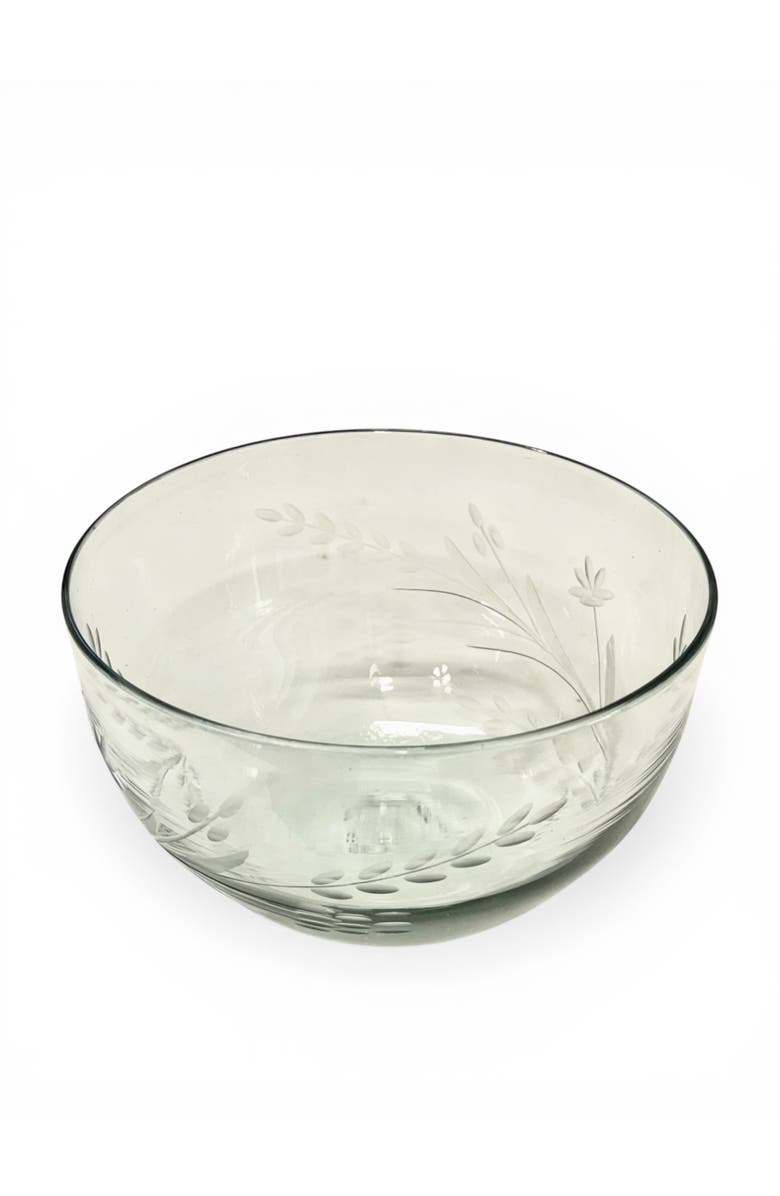 Villa Lua Home Hand-etched Serving Bowl, Main, color, Black