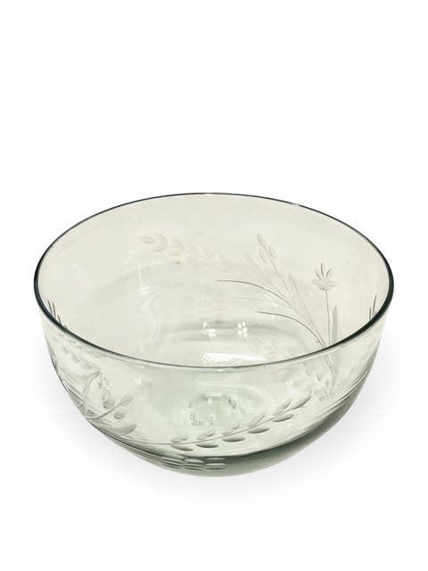 Hand-etched Serving Bowl
