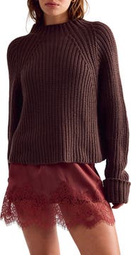 Free People Low Tide Mock Neck Sweater