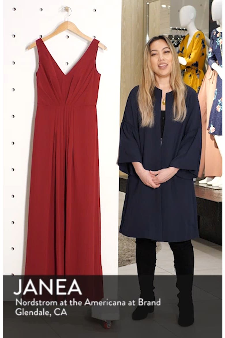 V-Neck Georgette A-Line Gown video