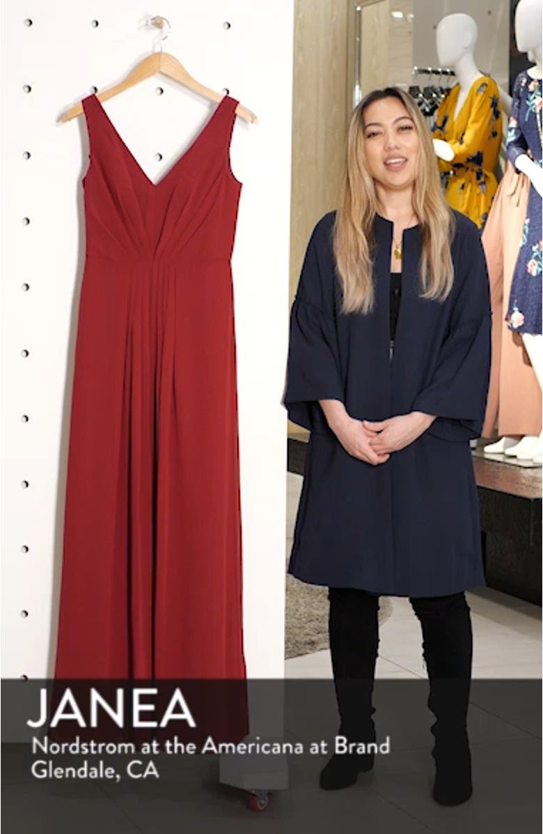 V-Neck Georgette A-Line Gown, sales video thumbnail