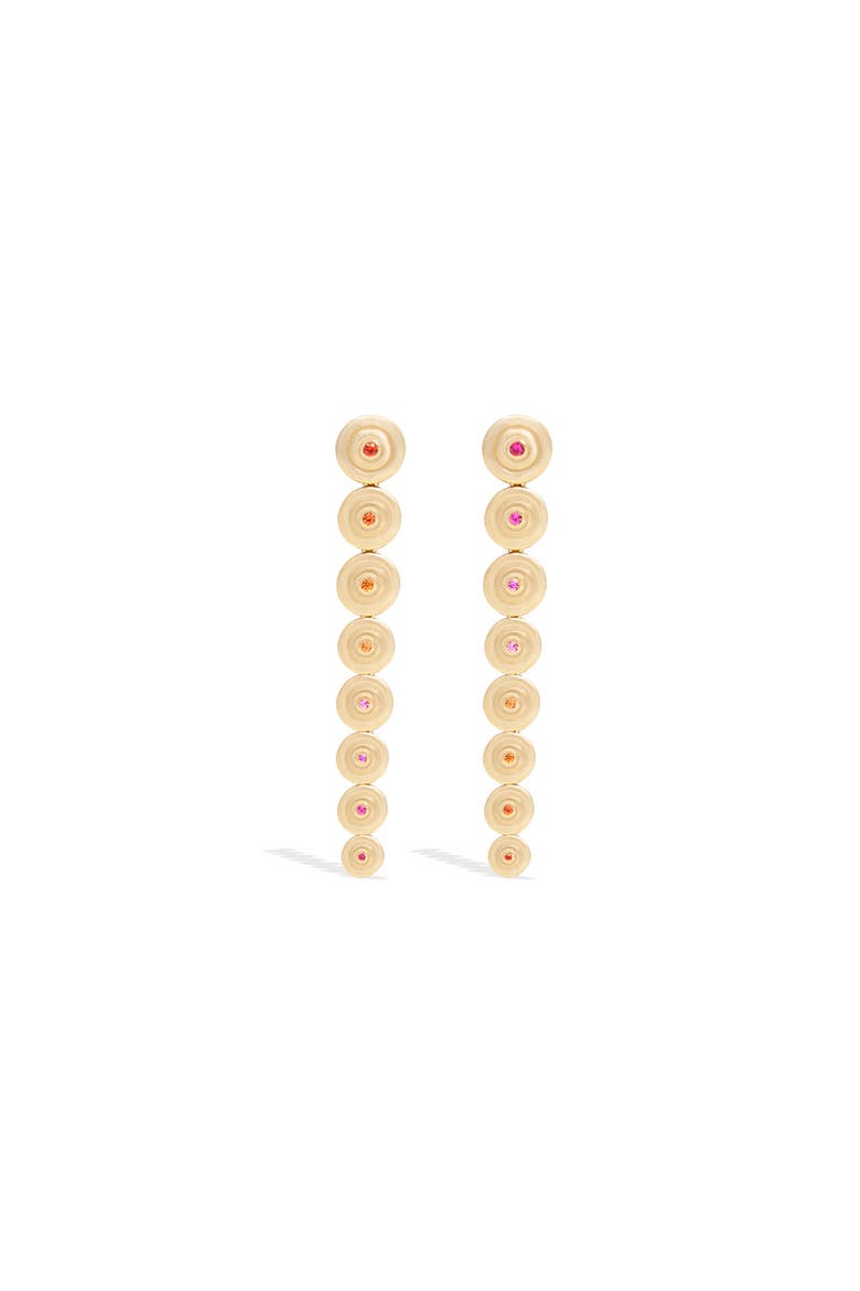 Evolve Shoulder Duster Earring, Main, color, Sapphire-Gold