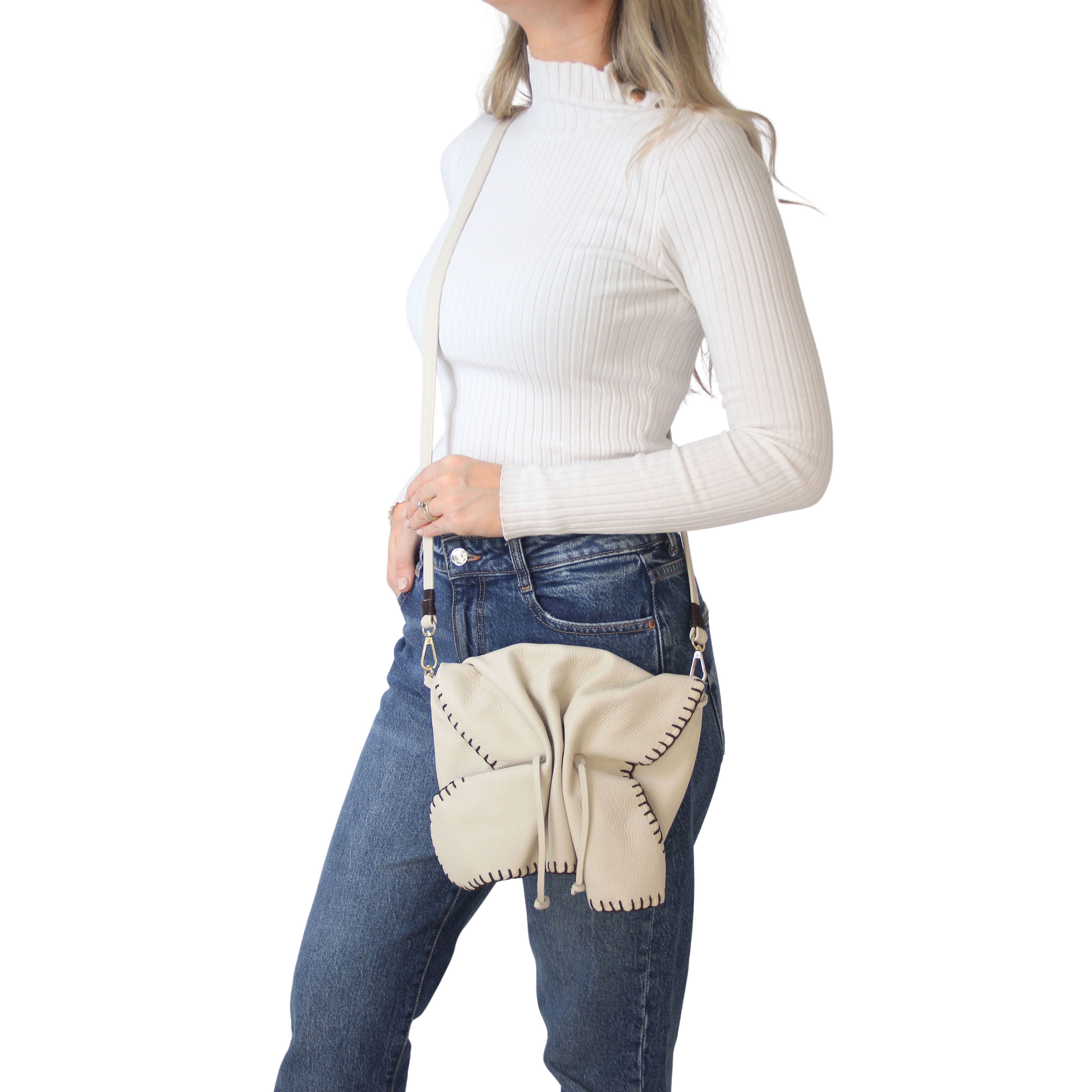 Butterfly Leather Bag, Alternate, color, Winter White