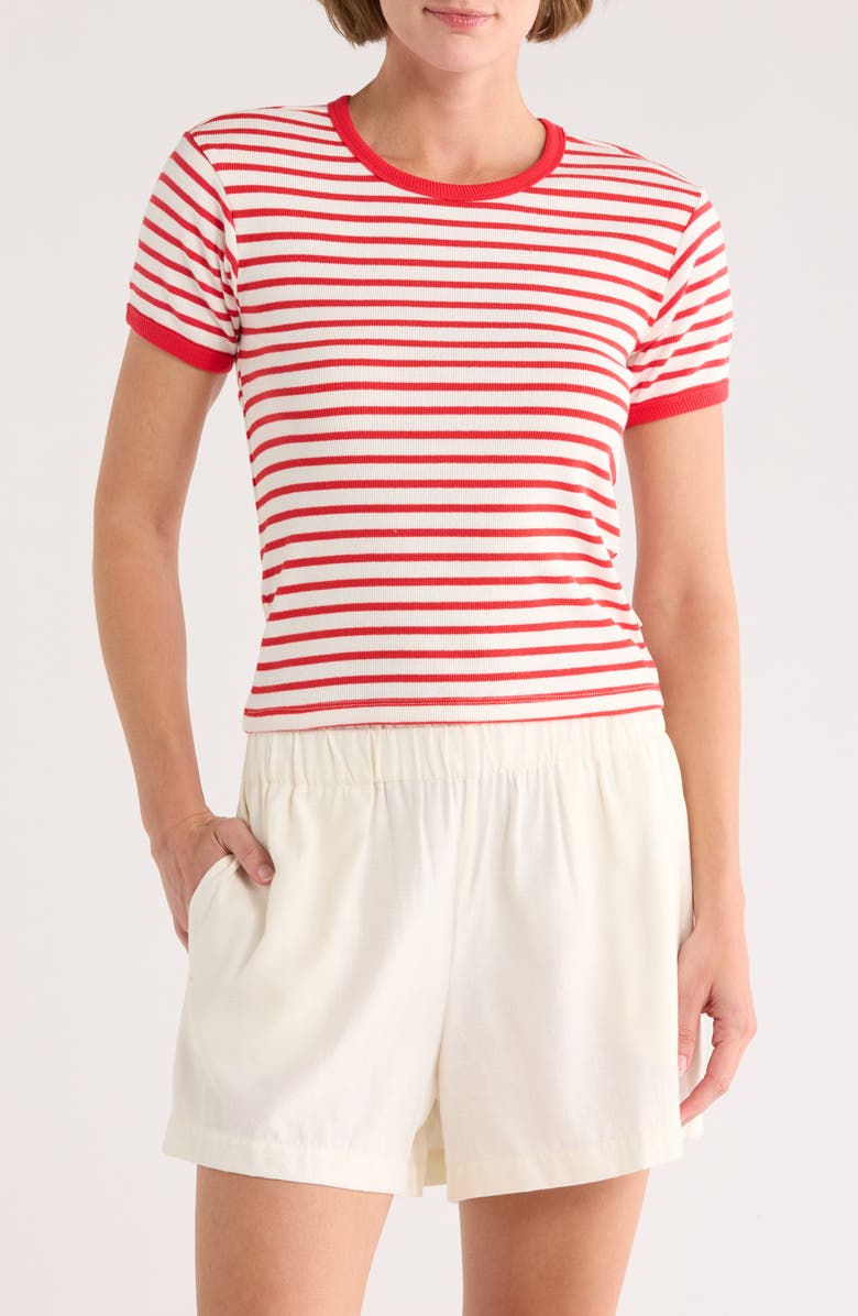 Hurley Just a Girl Fitted T-Shirt, Main, color, Rococco Red