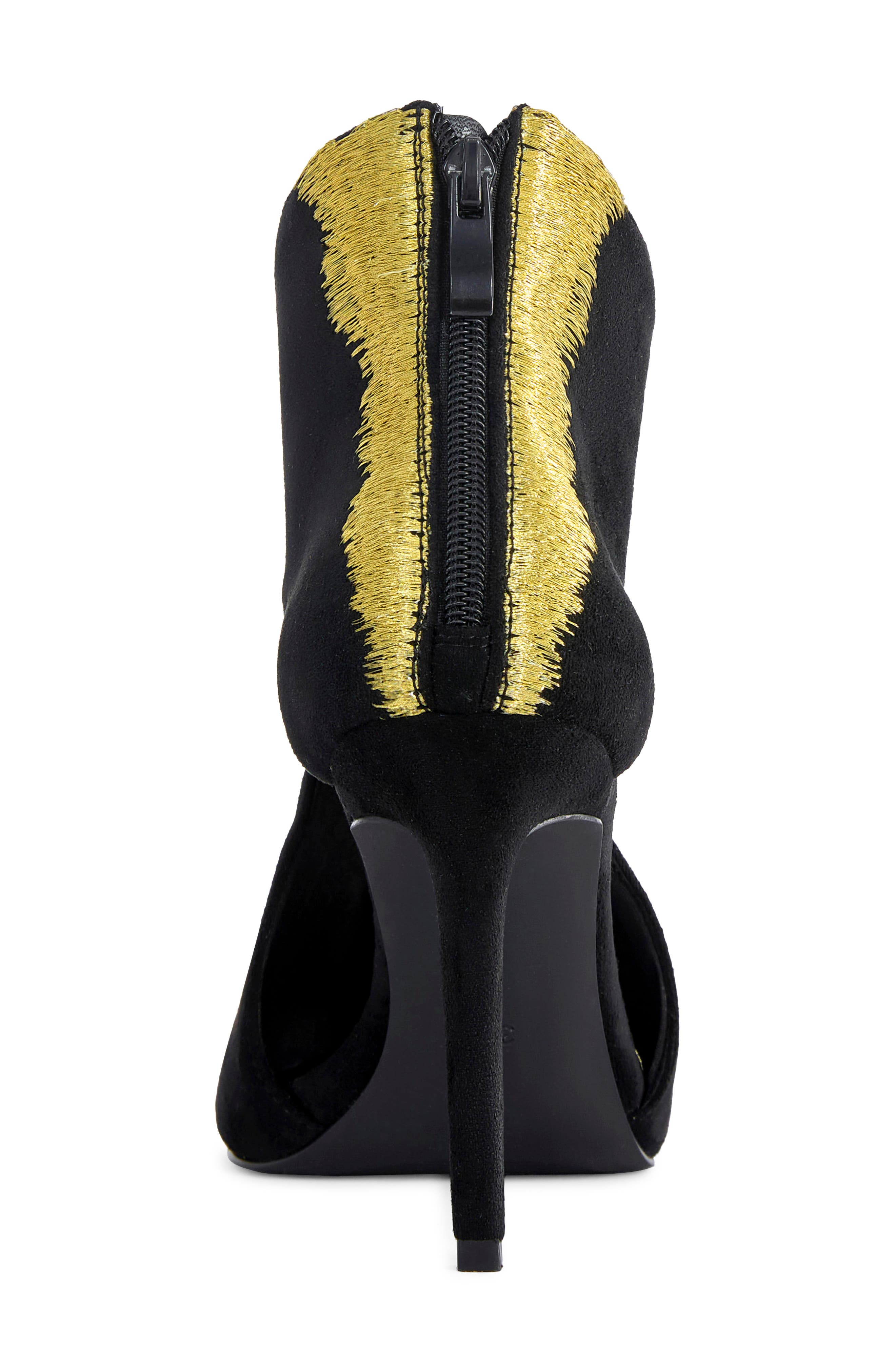 Zarae Pointed Toe Sandal, Alternate, color, BLACK GOLD