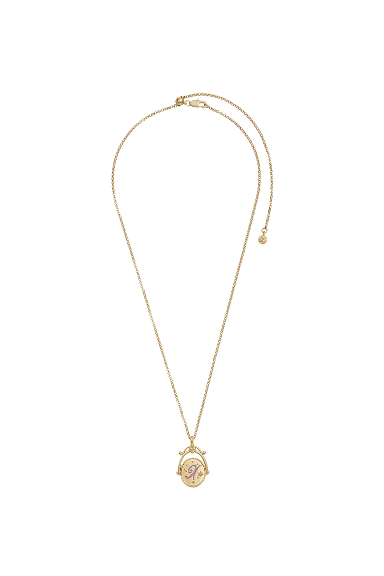 X Initial Xeranthemum Gold Spinner Chain Necklace, Alternate, color, Gold