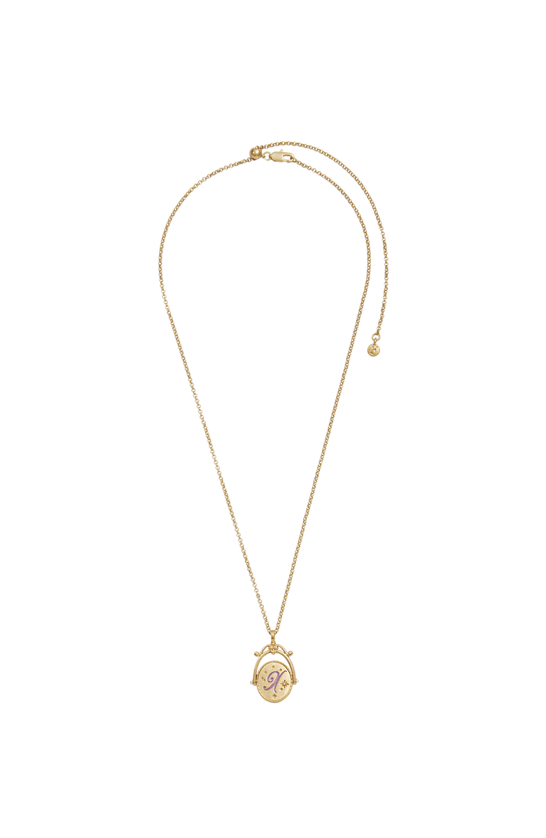 Fable England X Initial Xeranthemum Gold Spinner Chain Necklace, Alternate, color, Gold