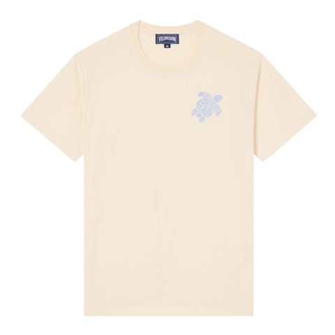 Men Organic Cotton T-shirt Big Turtle Embroidery