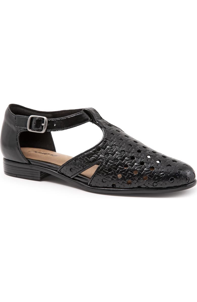 Trotters Leatha Open Weave Skimmer Flat, Main, color,