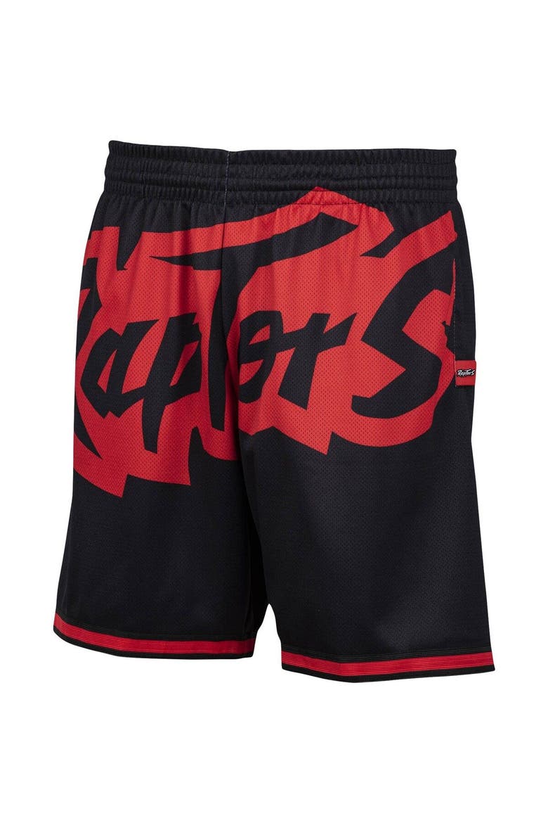 Men's Mitchell & Ness Black Toronto Raptors Hardwood Classics Big Face 2.0 Shorts, Alternate, color, Black