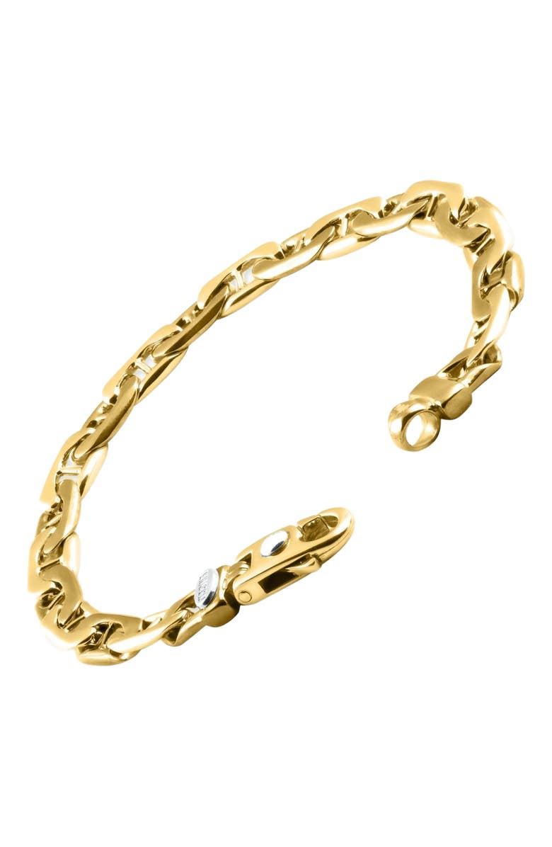 Bliss Diamond Men's Marine Link 14k Gold (26gram) or Platinum (43gram) 6.5mm Bracelet 8.5", Alternate, color, 
