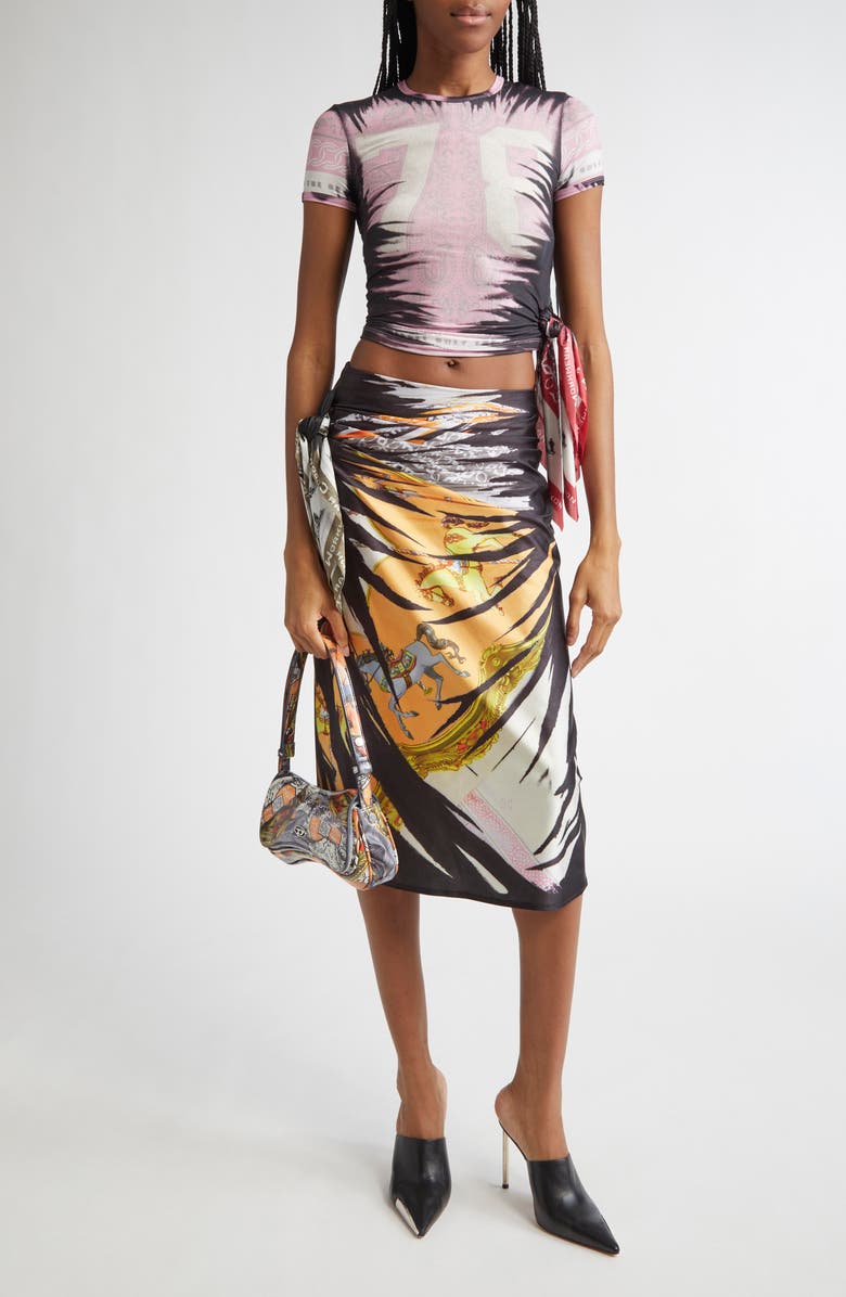 DIESEL<sup>®</sup> T-Dasha Trompe l'Oeil T-Shirt with Bandana Insert, Alternate, color, Lavender