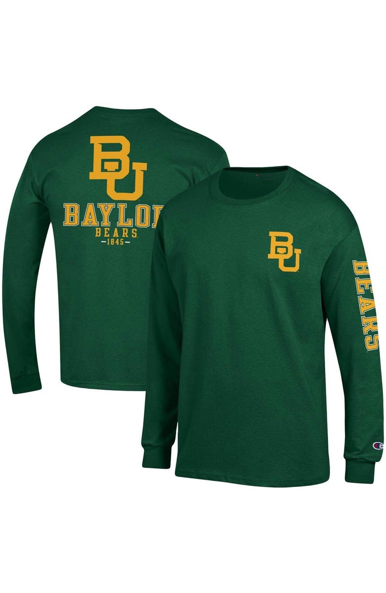 Champion Men's Champion Green Baylor Bears Team Stack Long Sleeve T-Shirt, Main, color, Green