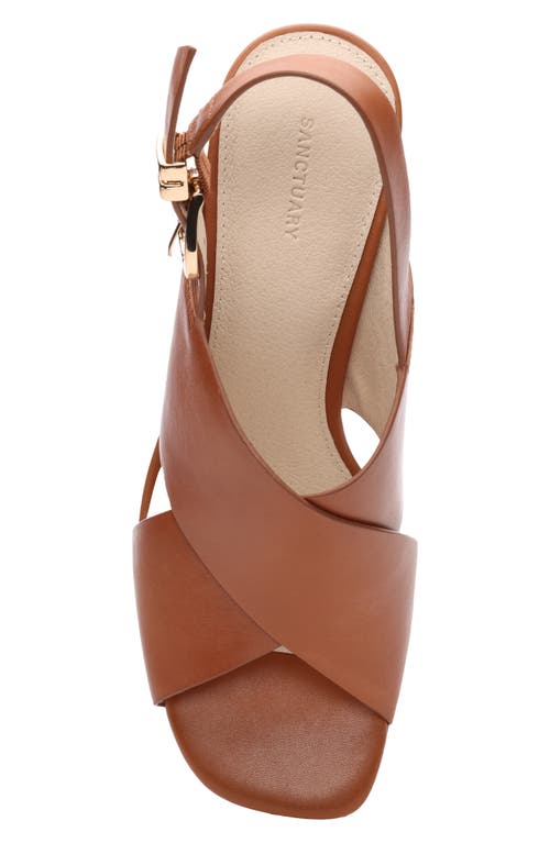 Sanctuary Nouveau Platform Wedge Sandal In Luggage
