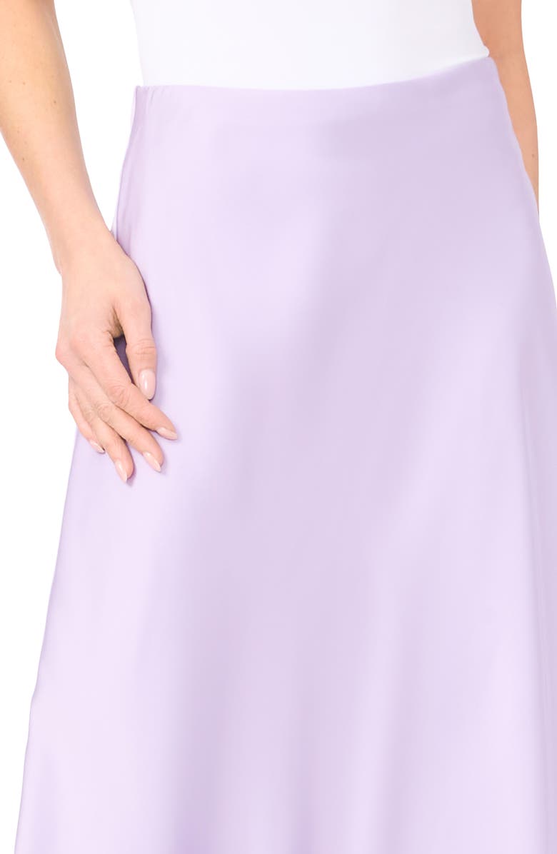 CeCe Bias Cut Satin Midi Skirt, Alternate, color, Lilac Breeze