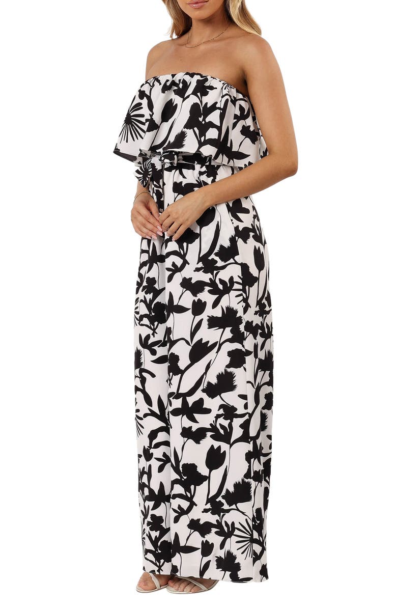 Petal & Pup Torie Strapless Wide Leg Jumpsuit, Alternate, color, 