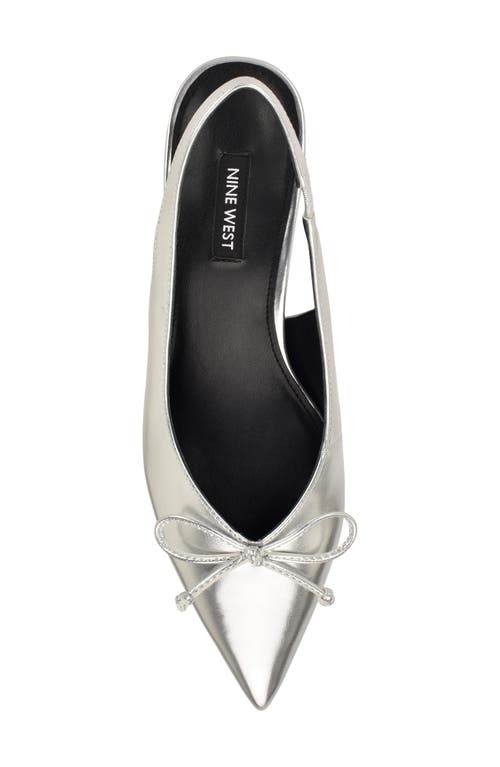 Nine West Evaa Slingback Pointed Toe Kitten Heel Pump In Pink