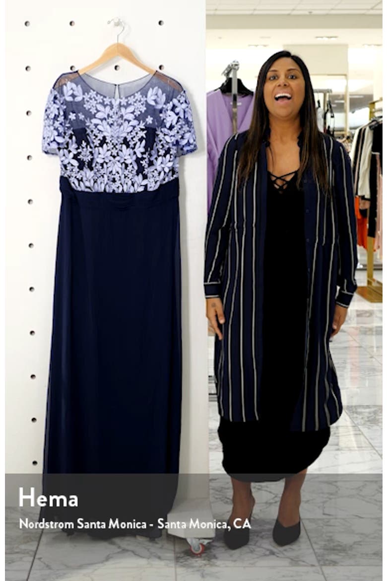 Floral Embroidered Chiffon Gown video