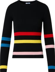 Akris punto Stripe Virgin Wool Rib Sweater