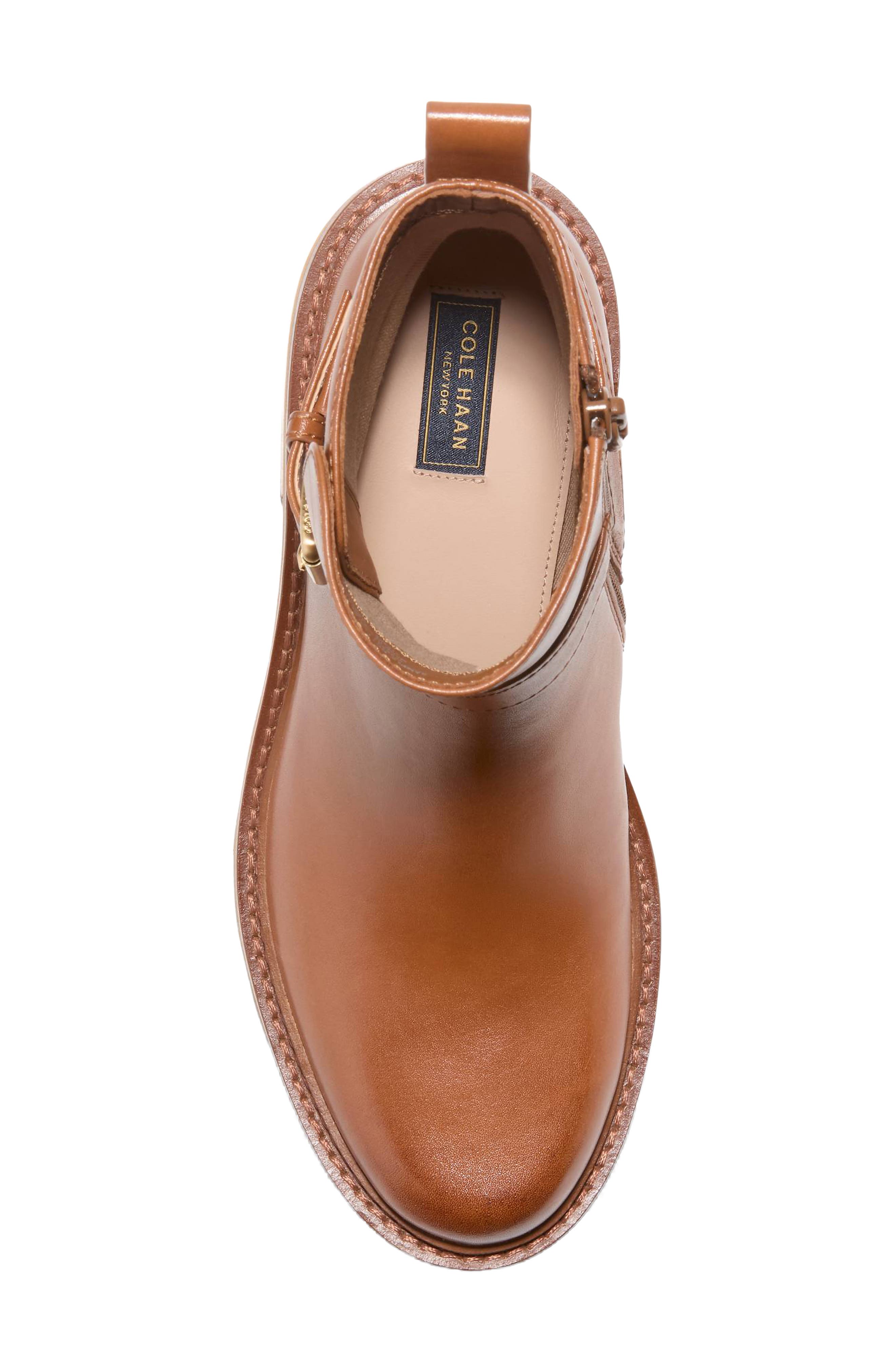 Solene Lug Buckle Bootie, Alternate, color, BRITISH TAN LEATHER