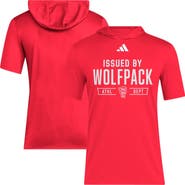 adidas Men's adidas Red NC State Wolfpack 2025 AREOREADY Sideline Training Hooded T-Shirt