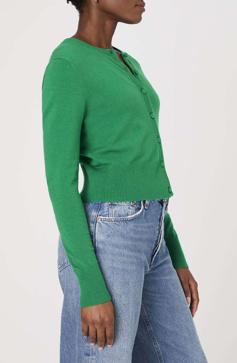 French Connection Cozysoft Crop Cardigan, Alternate, color, Green Summer