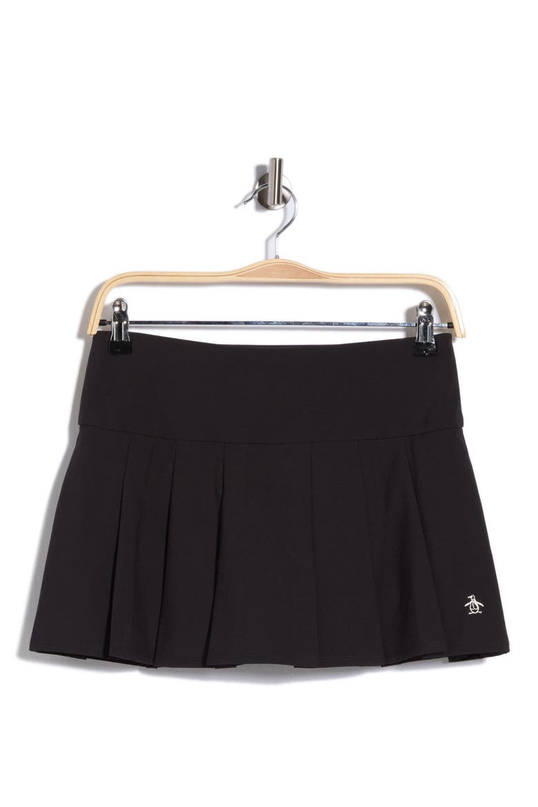Pleated Performance Skort, Alternate, color, CAVIAR