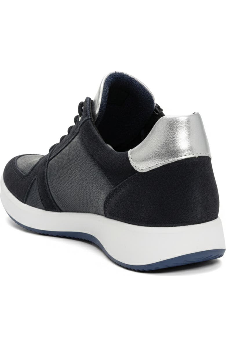 ara Riviera Side Zip Sneaker, Alternate, color, Navy/ Silver