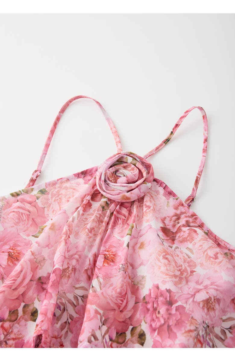 Marlo Kids Julietta Frill Maxi Dress, Alternate, color, Floral