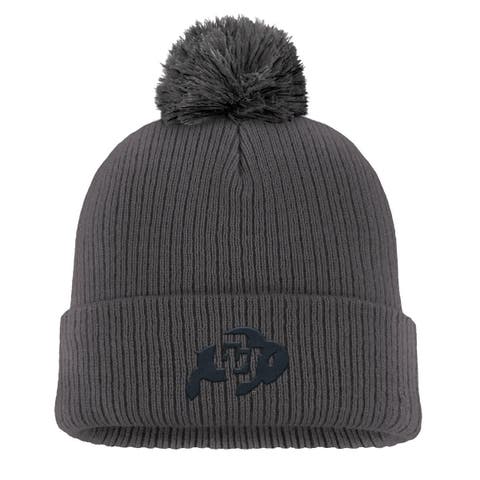 Men's Nike Charcoal Colorado Buffaloes Tonal Peak Cuffed Knit Hat with Pom