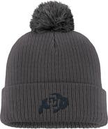 Nike Men's Nike Charcoal Colorado Buffaloes Tonal Peak Cuffed Knit Hat with Pom